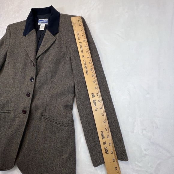 Pendleton Knockabouts Herringbone Women's Jacket 100% Virgin Wool Size 8, Brown - Picture 5 of 11